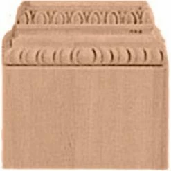 Ekena Chesterfield Base Plinth Lindenwood BAS09X03X09CHLW, 9-1/4"W x 3-1/4"D x 9"H