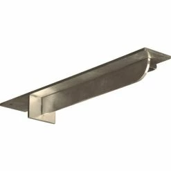 Ekena Heaton Support Bracket BKTM03X18X02HESS, 3"W x 18"D x 2"H W/14" Support Depth, Stainless Steel