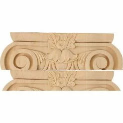 Ekena Small Bradford Roman Ionic Capital CAP07X02X05BRMA, 7"W x 3-7/8"BW x 2"D x 5-5/8"H