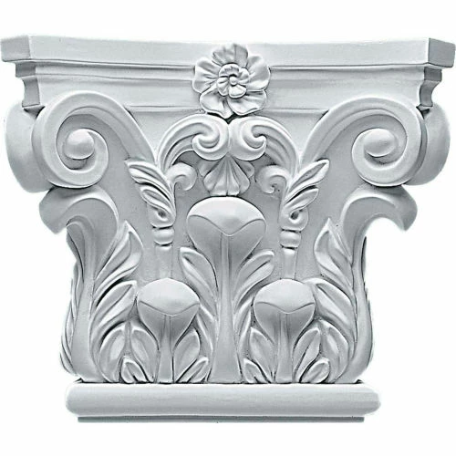 Ekena Corinthian Capital CAP08X07X03RC, 8-5/8"W x 7-1/4"HW x 5/8"D 3 Ekena Corinthian Capital CAP08X07X03RC, 8-5/8"W x 7-1/4"HW x 5/8"D