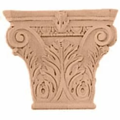 Ekena Large Floral Roman Corinthian Capital CAP11X03X09FLCH, 11-1/2"W x 6-3/4"BW x 3-3/4"D x 9-5/8"H
