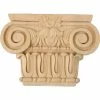 Ekena Large Bradford Roman Ionic Capital CAP12X02X09BRCH, 12-7/8"W x 6-1/4"BW x 2-5/8"D x 9-1/8"H -Cheap Moulding & Millwork Store EKE CAP12X02X09BRCH