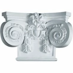 Ekena Large Empire Capital With Necking CAP19X13X05EM, 19-5/8"W x 13-3/8"HW x 3/4"D