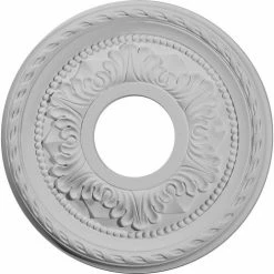 Ekena Palmetto Ceiling Medallion CM12PM, 12-1/8"OD x 3-5/8"ID x 1"D