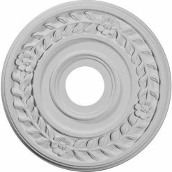 Ekena Wreath Ceiling Medallion CM16WR, 16-1/4"OD x 3-5/8"ID x 1"D