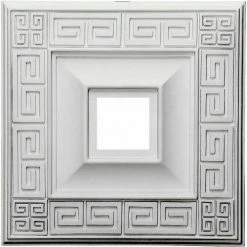 Ekena Eris Ceiling Medallion CM18ER, 18"W x 18"H x 3-1/2"ID x 1-1/8"