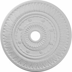 Ekena Leaf Ceiling Medallion CM26LF, 26-3/4"OD x 3-5/8"ID x 1-1/8"D