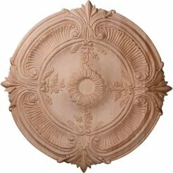 Ekena Carved Acanthus Leaf Ceiling Medallion CMW24ACCH, 24"OD x 2-1/4"D
