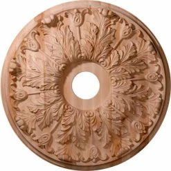 Ekena Carved Florentine Ceiling Medallion CMW24FLMA, 24"OD x 2-1/4"D