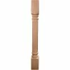 Ekena Richmond Fluted Cabinet Column COL03X03X35RIRW, 3-3/4"W x 3-3/4"D x 35-1/2"H, Btm Block 7-1/8" -Cheap Moulding & Millwork Store EKE COL03X03X35RIRW