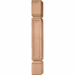 Ekena Kent Raised Panel Cabinet Column COL05X05X35KECH, 5"W x 5"D x 35-1/2"H, Bottom Block: 7"