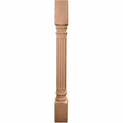 Ekena Richmond Fluted Cabinet Column COL05X05X35RICH, 5"W x 5"D x 35-1/2"H, Bottom Block: 7"