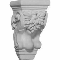 Ekena Small Scroll Corbel COR03X02X06SC, 3-5/8"W x 2-1/2"D x 6-1/8"H