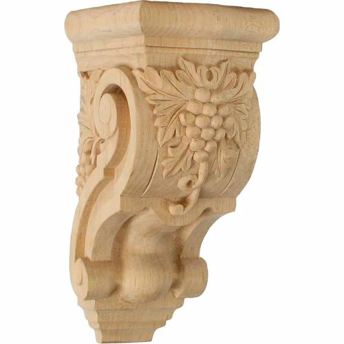 Ekena Small Grape Bunches Corbel COR03X04X07GRCH, 3-1/2"W x 4-3/8"D x 7-7/8"H 3 Ekena Small Grape Bunches Corbel COR03X04X07GRCH, 3-1/2"W x 4-3/8"D x 7-7/8"H