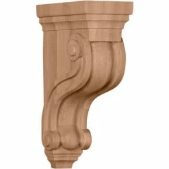 Ekena Boston Traditional Scroll Corbel COR03X06X10TSCH, 3-3/8"W x 6-1/2"D x 10-1/2"H