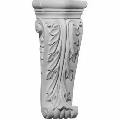 Ekena Asa Acanthus Corbel COR04X01X10AS, 4-1/2"W x 1-3/4"D x 10"H