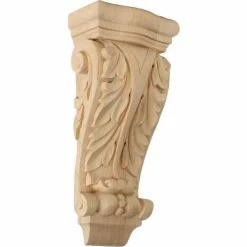 Ekena Small Farmingdale Acanthus Pilaster Corbel COR04X02X10FRMA, 4-1/2"W x 2-3/4"D x 10"H