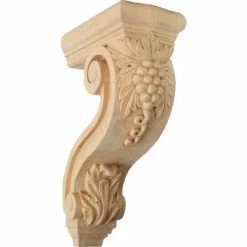Ekena Holmdel Grapes & Vines Corbel COR04X08X13HOMA, 4-1/4"W x 8"D x 13-1/4"H