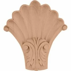 Ekena Medium Acanthus in Shell Corbel COR05X01X06SHCH, 5-1/4"W x 2"D x 6-1/2"H