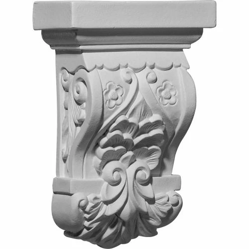 Ekena Emery Leaf Corbel COR05X02X08EM, 5-1/2"W x 2-3/4"D x 8-1/4"H 3 Ekena Emery Leaf Corbel COR05X02X08EM, 5-1/2"W x 2-3/4"D x 8-1/4"H