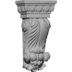 Ekena Colton Leaf Corbel COR05X02X09CO, 5"W x 2-5/8"D x 9-3/4"H