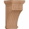 Ekena Fluted Mission Corbel COR05X05X10FLMA, 5-1/2"W x 5-1/2"D x 10"H -Cheap Moulding & Millwork Store EKE COR05X05X10FLMA