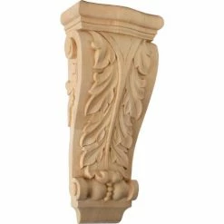 Ekena Medium Farmingdale Acanthus Pilaster Corbel COR06X03X13FRMA, 6-1/4"W x 3-1/8"D x 13-1/2"H
