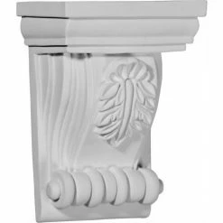 Ekena Forrest Small Leaf Corbel COR06X04X03FO, 4-3/4"W x 3-1/8"D x 6-3/4"H