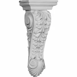 Ekena Jackson Single Leaf Drop Corbel COR06X04X14JA, 6-1/8"W x 4-1/4"D x 14-1/2"H