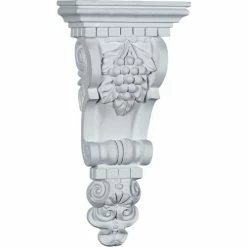 Ekena Grape Bunch Corbel COR06X13X03GR, 6-3/4"W x 3-1/2"D x 13-3/4"H