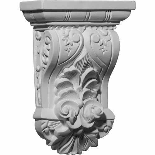 Ekena Nadia Leaf Corbel COR07X03X10NA, 7-1/4"W x 3"D x 10-1/8"H 3 Ekena Nadia Leaf Corbel COR07X03X10NA, 7-1/4"W x 3"D x 10-1/8"H