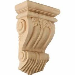 Ekena Traditional Leaf Corbel COR07X03X10TRCH, 7"W x 3-1/2"D x 11"H