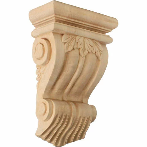Ekena Traditional Leaf Corbel COR07X03X10TRMA, 7"W x 3-1/2"D x 11"H 3 Ekena Traditional Leaf Corbel COR07X03X10TRMA, 7"W x 3-1/2"D x 11"H