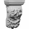 Ekena Flower Corbel COR07X04X12FW, 7-3/4"W x 4-1/2"D x 12-3/8"H -Cheap Moulding & Millwork Store EKE COR07X04X12FW