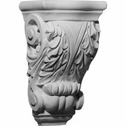 Ekena Leaf Corbel COR08X06X13LF, 8-5/8"W x 6"D x 13-7/8"H