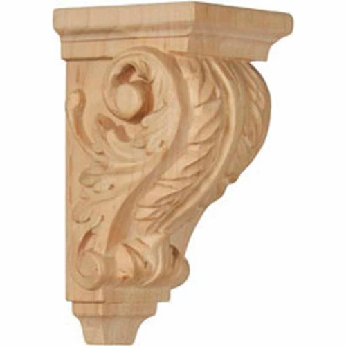 Ekena Extra Small Acanthus Wood Corbel CORW02X02X04ACAL, 2-1/4"W x 2-1/4"D x 4-1/4"H 3 Ekena Extra Small Acanthus Wood Corbel CORW02X02X04ACAL, 2-1/4"W x 2-1/4"D x 4-1/4"H