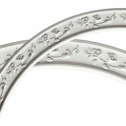 Ekena Floral Classic Ceiling Ring CR37FL, 76"OD x 68"ID x 4"W x 7/8"D