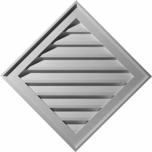 Ekena Diamond Gable Vent Louver GVDI34X34F, 34"W x 34"H, Functional 3 Ekena Diamond Gable Vent Louver GVDI34X34F, 34"W x 34"H, Functional
