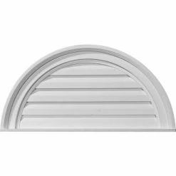Ekena Half Round Gable Vent Louver GVHR24D, 24"W x 12"H, Decorative