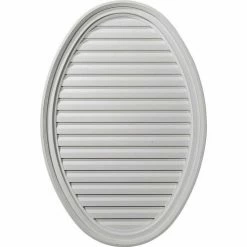 Ekena Vertical Oval Gable Vent Louver GVOV25X37D, 24-1/2"W x 37"H, Decorative