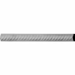 Ekena Alexandria Rope Panel Moulding MLD01X00AL, 1"H x 3/4"D x 94-1/2"L