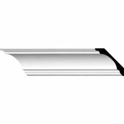 Ekena Eris Smooth Crown Moulding MLD02X02X03ER, 2-1/4"H x 2-1/4"D x 3"F x 96"L