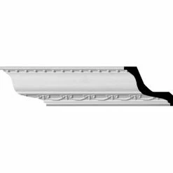 Ekena Federal Crown Moulding MLD02X02X03FE, 2-3/8"H x 2-7/8"D x 3-5/8"F x 94-1/2"L