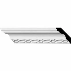 Ekena Loera Crown Moulding MLD02X02X03LO, 2-1/2"H x 2-3/8"D x 3-3/8"F x 94-3/8"L
