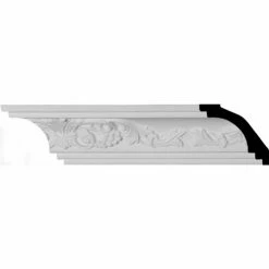 Ekena Quentin Crown Moulding MLD02X02X03QU, 2-1/2"H x 2-7/8"D x 3-7/8"F x 94-1/2"L