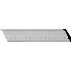 Ekena Dentil Crown Moulding MLD03X02X03DE, 3"H x 2"D x 3-5/8"F x 94-1/2"L