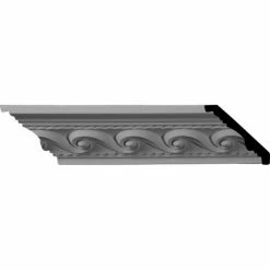 Ekena Marseille French Scroll Crown Moulding MLD03X02X04MA, 2-5/8"H x 2-3/8"D x 3-5/8"F x 96"L