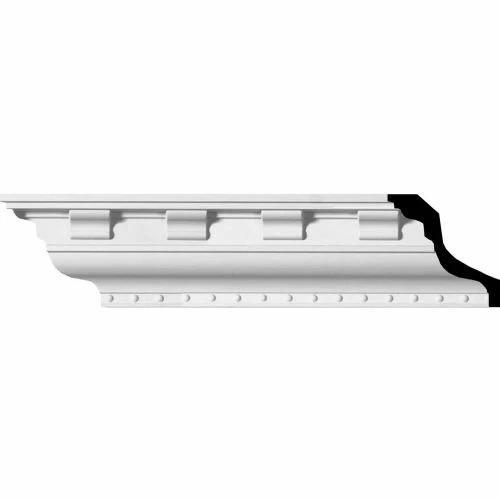 Ekena Dentil Crown Moulding MLD03X03X04DT, 3"H x 3"D x 4-1/4"F x 94-1/2"L 3 Ekena Dentil Crown Moulding MLD03X03X04DT, 3"H x 3"D x 4-1/4"F x 94-1/2"L
