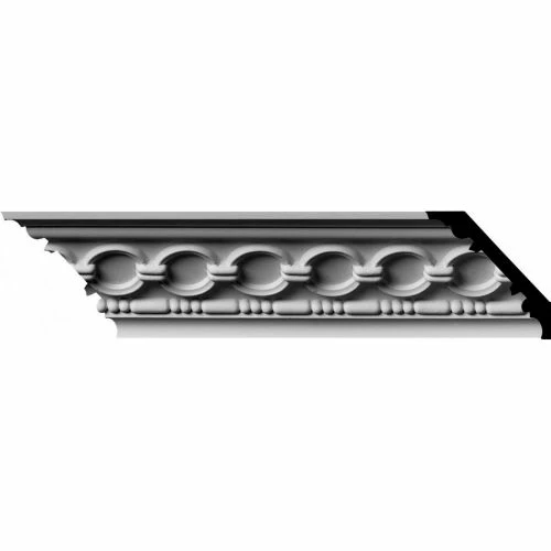 Ekena Foster Coin & Bead Crown Moulding MLD03X03X04FO, 3-1/8"H x 3-1/8"D x 4-1/4"F x 96"L 3 Ekena Foster Coin & Bead Crown Moulding MLD03X03X04FO, 3-1/8"H x 3-1/8"D x 4-1/4"F x 96"L
