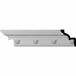 Ekena Nouveau Crown Moulding MLD03X03X05NO, 3-1/2"H x 3-1/2"D x 5"F x 94-1/2"L